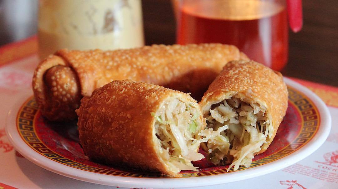 Chewing — 🥜🥢🥡 Peanut butter egg rolls at Lee's Chop Suey...