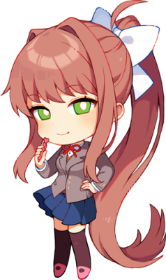 juicebox-sys:Transparent Chibis of Sayori, Natsuki, Yuri, and Monika downloaded from