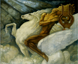 hideback:  Jean Delville (Belgian, 1867-1953) Pegasus, 1938 More Delville on hideback 