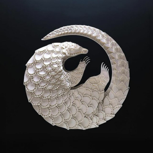 thedesigndome: Elaborate Paper Sculptures of Endangered Animals Patrick Cabral, an artist based in P