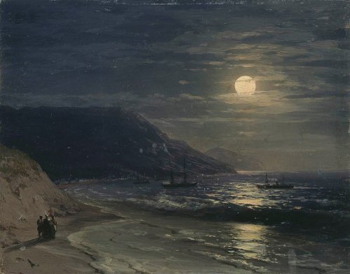 Yalta. The Mountains at Night, Ivan Aivazovsky (1817-1900)