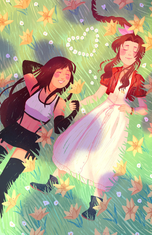 sarahdickoverart: Just a couple of best girlfriends hanging out &lt;3 This will be a print on my