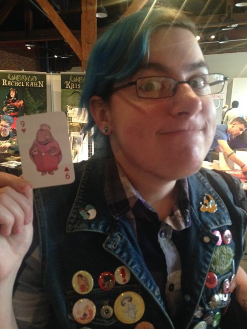evandahm: At Vancaf I had an ADVANCE COPY of FRIENDS DECK and I took a bunch of pictures of people w