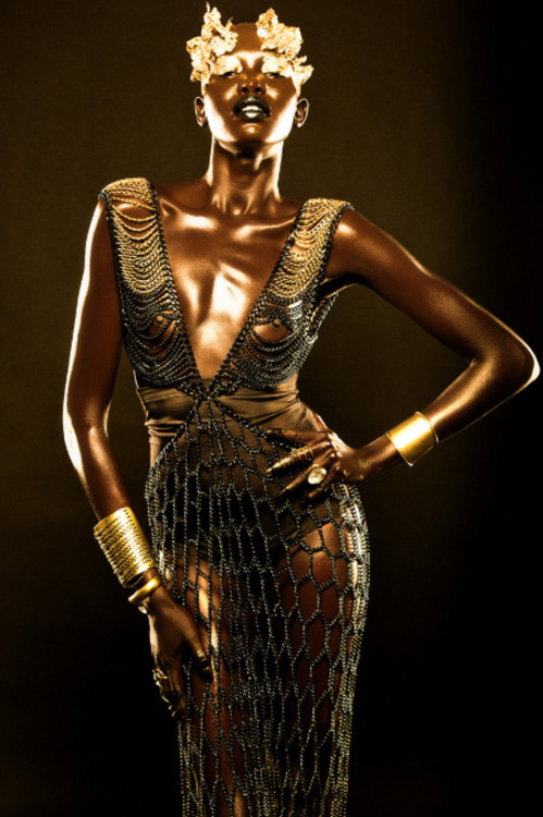 vmagazine:‘Golden Goddess’ - model: Mari Agory - photographer: Lindsay Adler - stylist