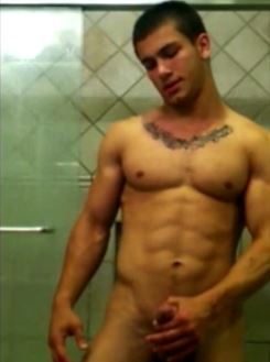 hopkizikinternet:  http://www.xvideos.com/video9164746/youtuber_michael_hoffman_jerking_off_in_his_shower_flexing_his_sexy_muscles_