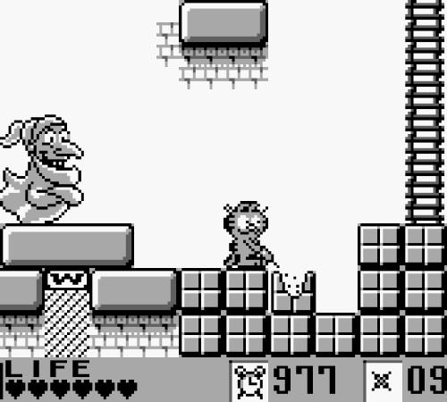 Garfield Labyrinthhttps://youtu.be/OhWsMjTyJlIKemco’s Game Boy game Garfield Labyrinth, which 