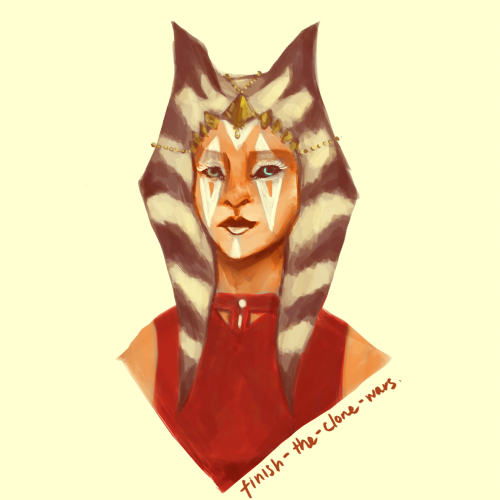 finish-the-clone-wars: I keep thinking back to my old Shaak Ti post. So I redrew Ahsoka in the SW pr