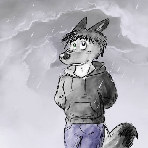 Just a little doodle, did some experimenting with some new brushes in Photoshop