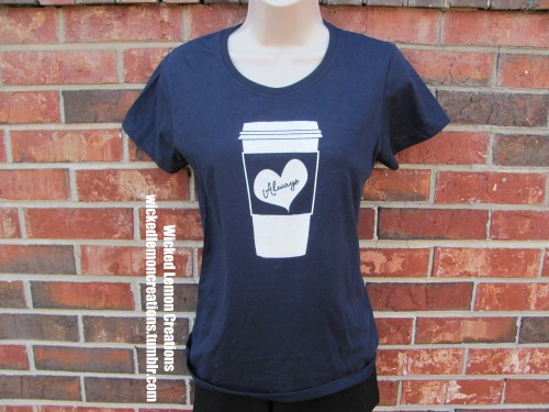 Castle Inspired Navy Blue Tshirt - Always &ldquo;Coffee is symbolic for those two characters &he