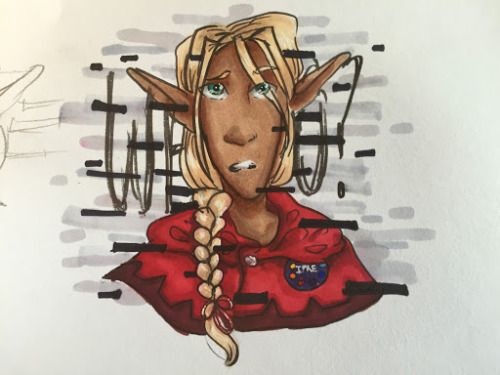 taz-ids: hoidingaroundthecosmere: Old, but here, have some pain! [ID] A full color traditional drawi