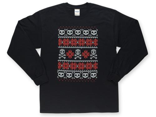 Ugly Gothic Christmas Skull Sweater T-Shirt This may be the Ugliest Christmas Sweater T-Shirt ever. 
