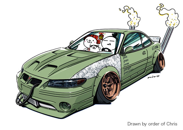 CRAZY CAR ART ”PONTIAC GRANDPRIX” Drawn by order - ozizo art show