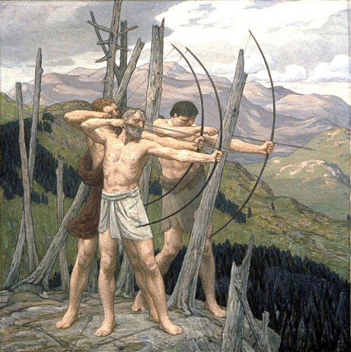 oldpaintings:The Archers, 1917 by Bryson Burroughs (American, 1869–1934)