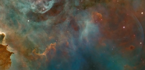 nubbsgalore:hubble’s panorama of the carina nebula, some 7500 light years away from earth, and about