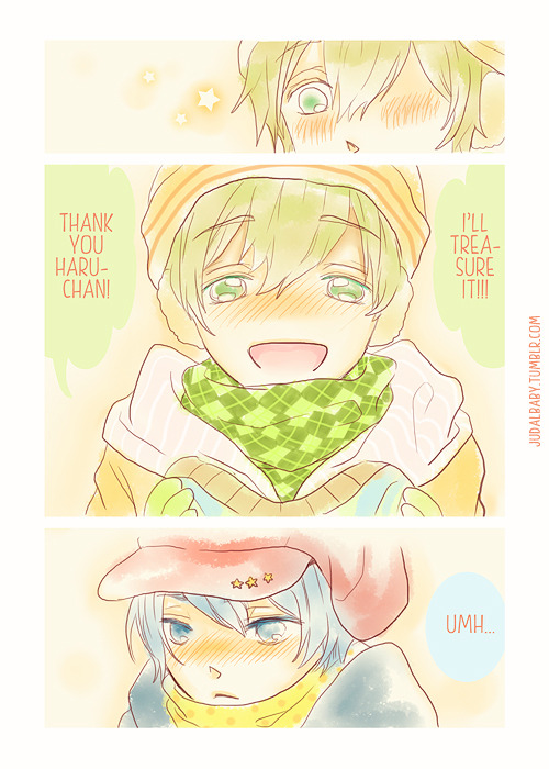 judalbaby:  This is from a prompt Vicki wrote… maybe 2 or 3 months ago and well I guess Christmas is a good chance to stop being lazy and draw it (*´▽｀*). Merry Christmas everyone (*´▽｀*)!!! /being late for everything again (*´▽｀*)/