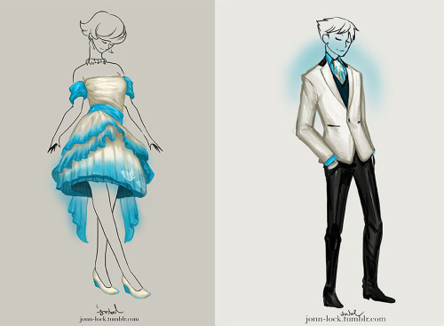 jonn-lock:  Humanization Formal. In order from top to bottom: dA, Chrome, Tumblr, Youtube, and Twitter. They’re the sets I have done so far in one post! I must say the suits were the hardest to design because they’re so simple, so I had to play around