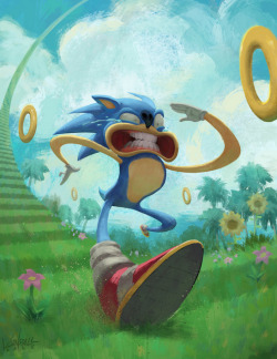 kendallhaleart:  Took an old piece and painted it up.  Gotta go fast lolololololololol 