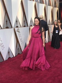 feathered-angel:There goes Daniela Vega, the first trans woman to ever attend the Oscar’s. I wish her the best luck. A Fantastic Woman already is a winner on my heart ❤