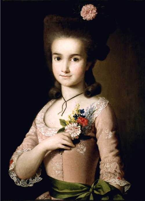 Portrait of a girl by Carl Ludwig Christinec