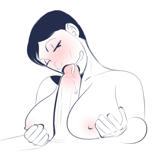 jamesab-nsfw:  2013DEC05 [X] - doodling without much concern for quality now  “without much concern for quality.” Yet it is still excellent! Boobs look so soft…so squishy. They are hypnotic.