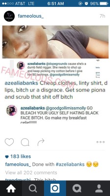 flyandfamousblackgirls:  smolderingbouquetofroses:  likemistlikesteam:  africanaquarian:  dynastylnoire:  redbellied-piranha:  blkoutqueen:  lunarsolareclipse:  black-rising:  OKAY I NEVER WANT TO SEE AZEALIA BANKS ON MY DASH EVER AGAIN. SHE DOESN’T