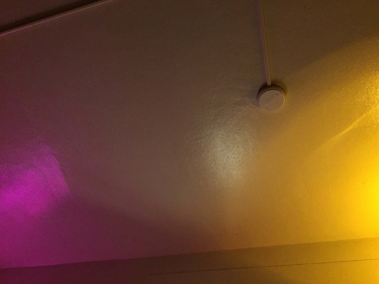 bebyblue:  Pink and yellow lights in my room 