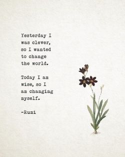 sixpenceee:  A few poems by Rumi that really spoke to me. He was a Persian poet and Sufi master born 807 years ago in 1207. You may also like my wholesome tag.