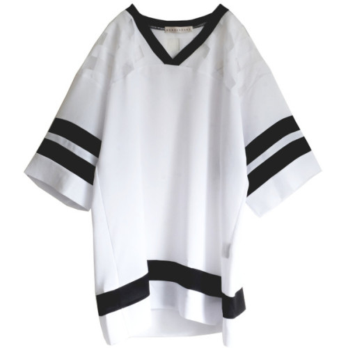 Fulounge Fulounge White Sporty T Shirt Dress ❤ liked on Polyvore (see more football jerseys)