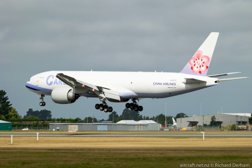 China Airlines 777 freighter arriving at ChristchurchType: Boeing 777FRegistration: B-18772Location: