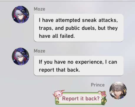 Moze: Have You Ever Tried To Assassinate Your Superior On The Astral Express Before?Trailblazer: Who