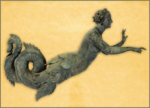 st-augustus-in-the-fields:Bronze figurehead in the shape of a mermaid - 19th century by Plum leaves 