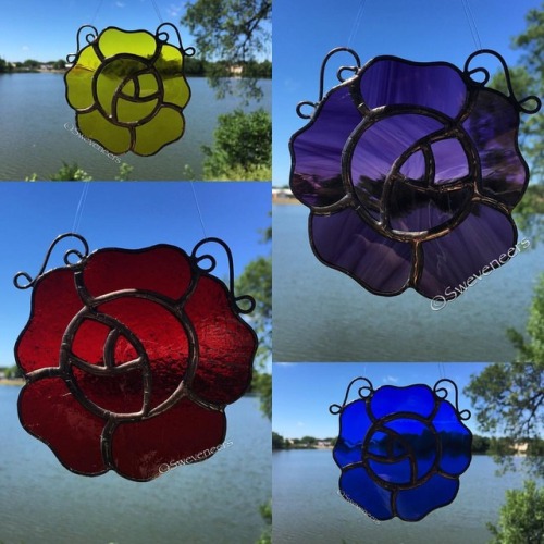 These are some simple Rose suncatchers, approximately 4 inches across, that I have made before. Are 