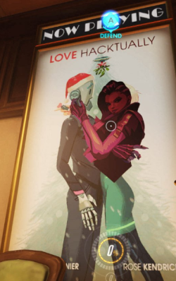 Socialistgay:  Frostbackcat:  Shiiro: Love Hacktually Omfg   Sombra Fucks Robots