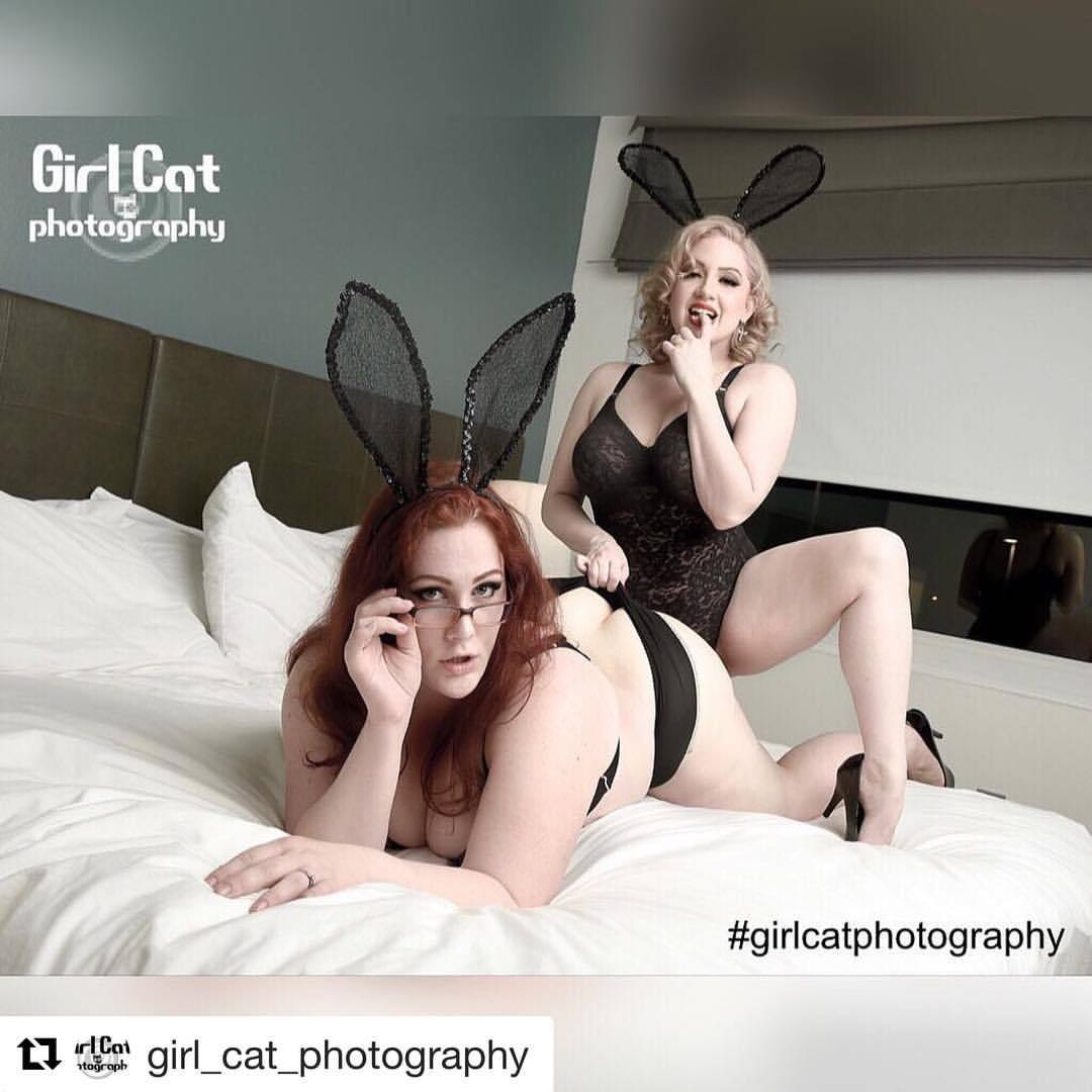 The Anna and Lolita shoot with @girl_cat_photography got VERY steamy!! ・・・