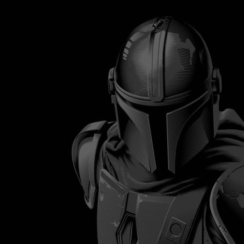 starwarscountdown: The Mandalorian Black Series package art by the one and only artist, Gregory Titu