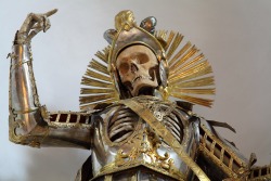 Aestheticsandabominations:  The Skeleton And Armor Of St. Pancras- Artist Unknown,