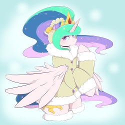 As Requested, Princess Celestia: Winter Wardrobe Edition.