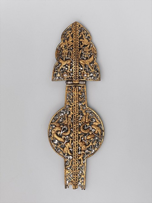 Frontal Plate from a Shaffron, date: ca. 1550–1650, Tibetan 