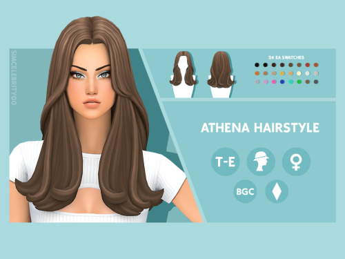 Riana, Sydney, & Athena HairstylesMaxis Match HairstylesAvailable for Teens-Elders24 EA swatches