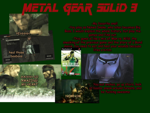 outerharem:  Made a MGS Powerpoint for two of my friends (one has tumblr) The extremely abridged version of MGS, ALMOST SPOILER FREE  