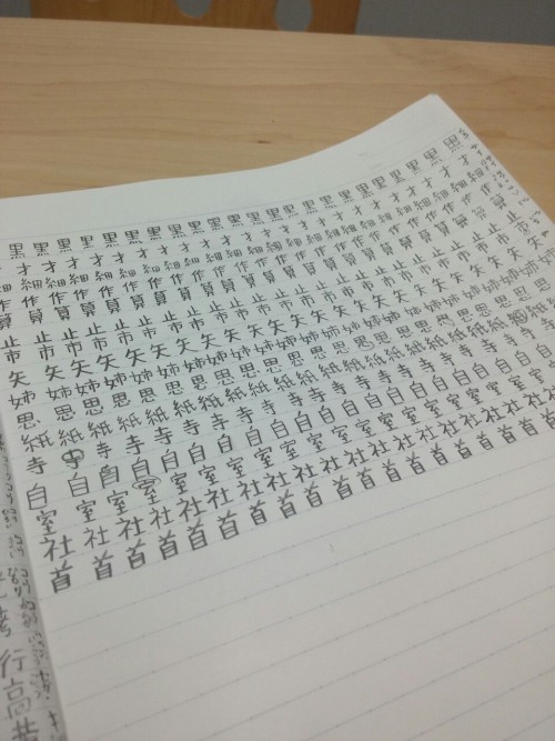charlienoseikatsu: One morning of kanji. Send help. 一朝の漢字の勉強。助けて!