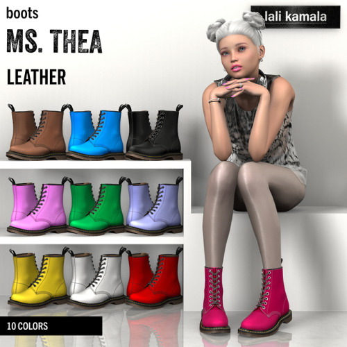 &ldquo;Ms. Thea&rdquo; Classic female boots for use in the Second Life.High realistic looking boots.