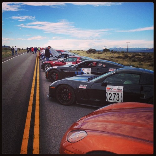 Waiting in the parked line at #SSCC start line&hellip;accident happened so we are all hanging out! #