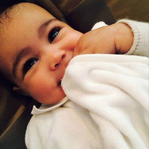 fameisunapologetic: kimkanyekimye: kimkardashian SMILE OMFG NORI! YOU ARE SO PERFECT! OMG look at he