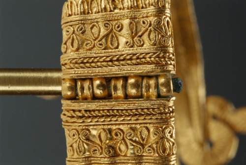 Details from a pair of wrist bracelets in the form of coiled snakesGreek (from Alexandria, Egypt), H