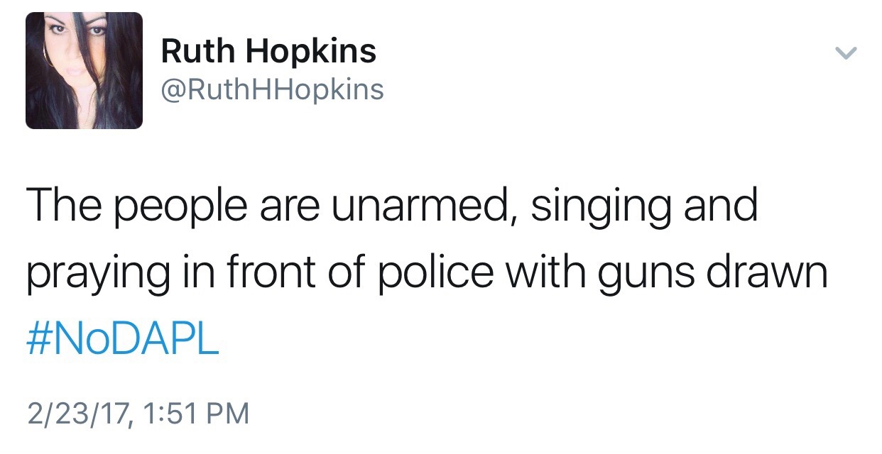 nativenews: Ruth Hopkins updates on the illegal evictions at Standing Rock    [TWEET