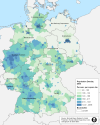 Population Density of Germany