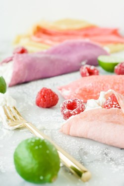 intensefoodcravings:  Rainbow Crepes with