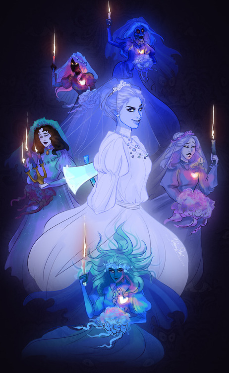 art-of-urbanstar: The Brides of Haunted Mansionplease do not alter! :)Ye Olde Redbubble Shope