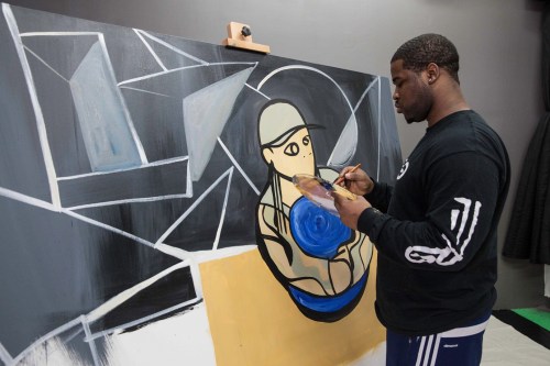 rxmcri: thesnobbyartsyblog: ASAP Ferg painting for ASAP YAMS for Art Basel. this is amazing.